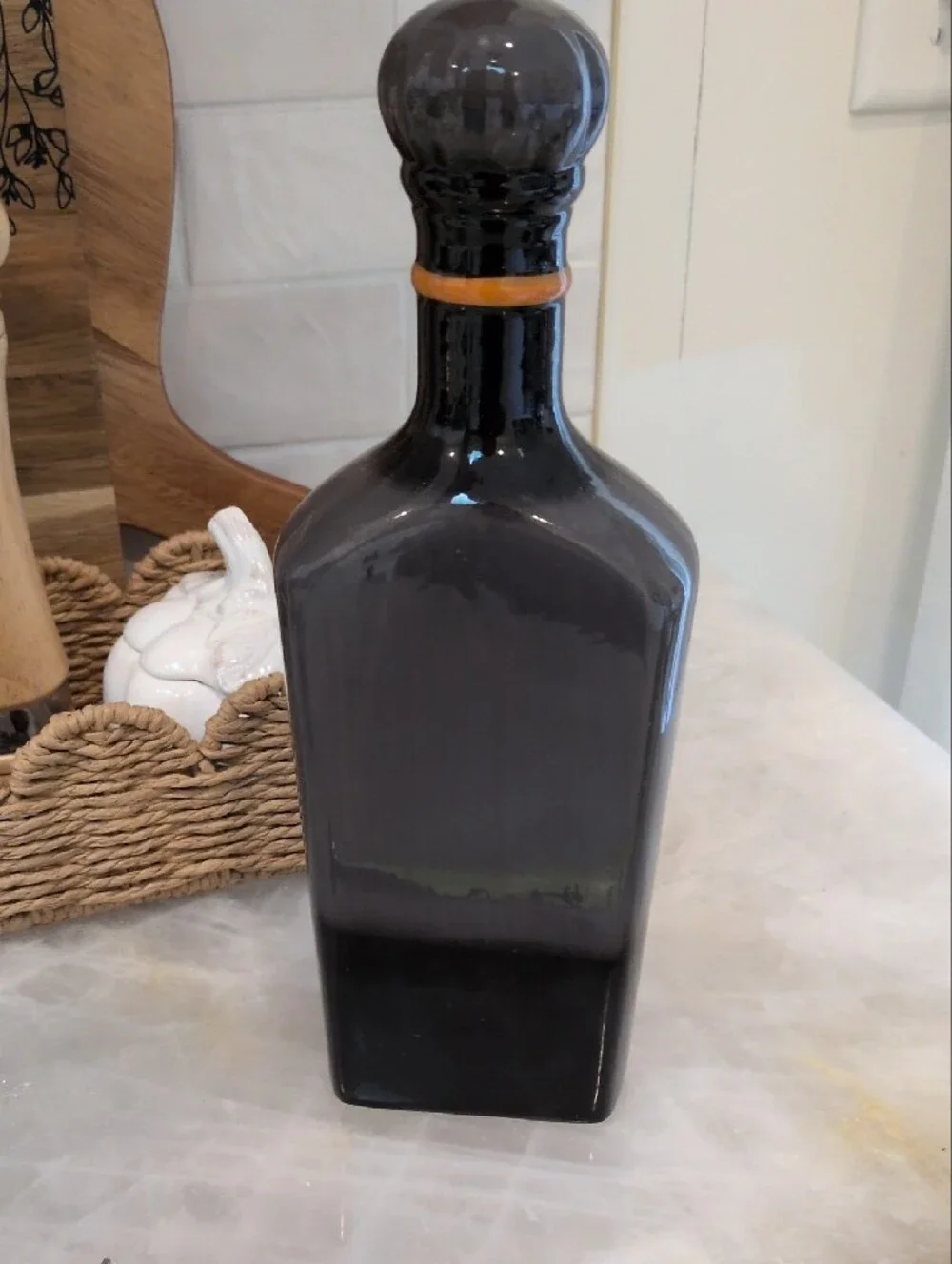 Old Time Decorative Bottle - Black